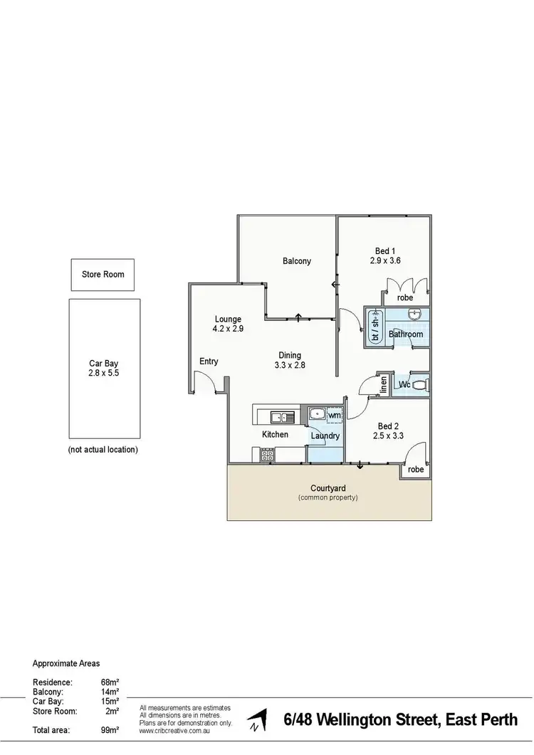 Floorplan of Homely apartment listing, 6/48 Wellington St, East Perth WA 6004