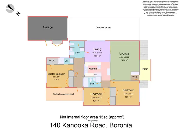 Floorplan of Homely house listing, 140 Kanooka Road, Boronia VIC 3155