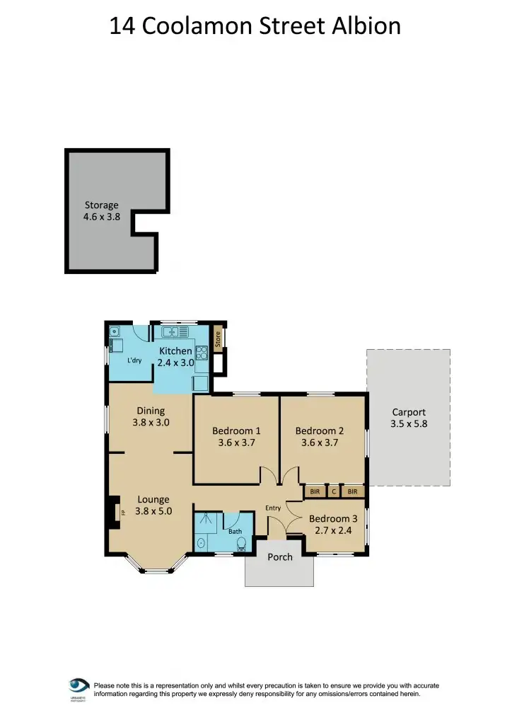 Floorplan of Homely house listing, 14 Coolamon Street (Albion), Sunshine VIC 3020
