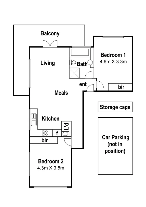 Floorplan of Homely apartment listing, 18/442 High Street, Northcote VIC 3070