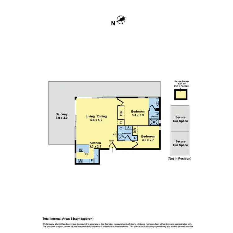 Floorplan of Homely apartment listing, 201/102 Rankins Road, Kensington VIC 3031