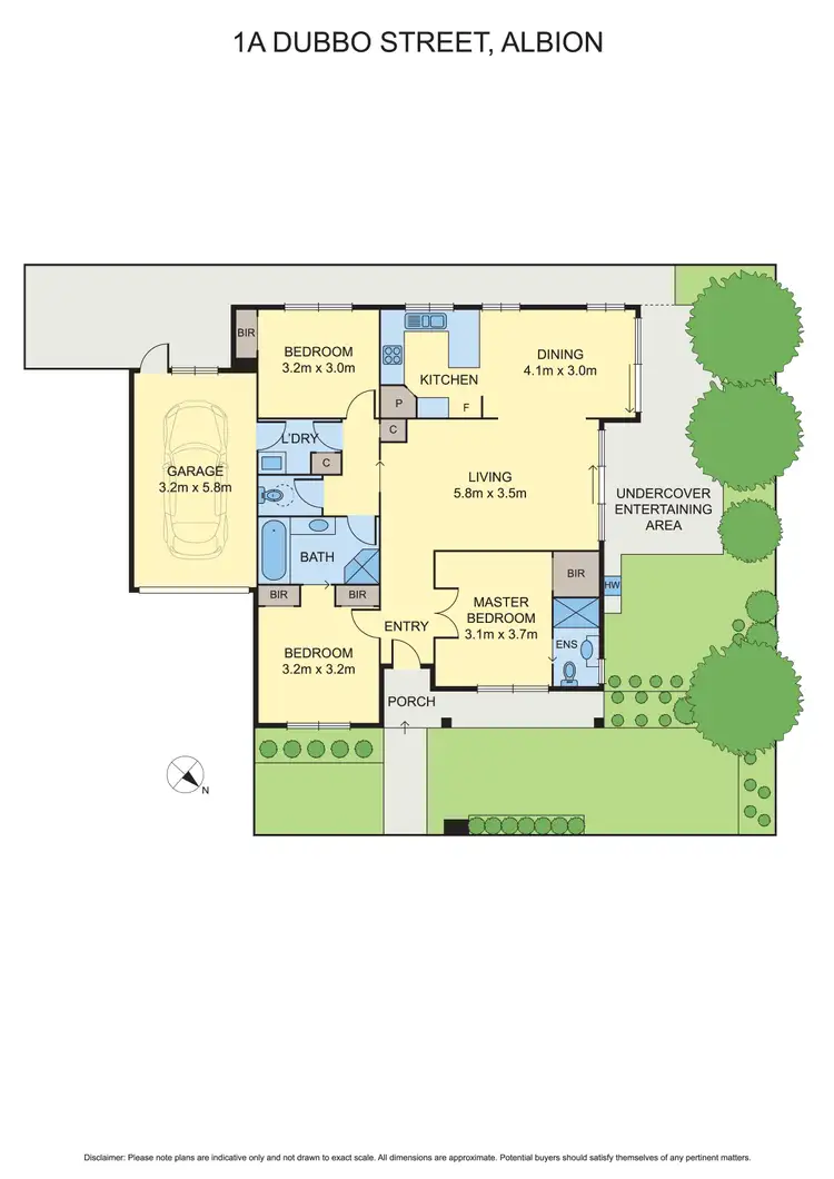Floorplan of Homely unit listing, 1A Dubbo Street, Albion VIC 3020