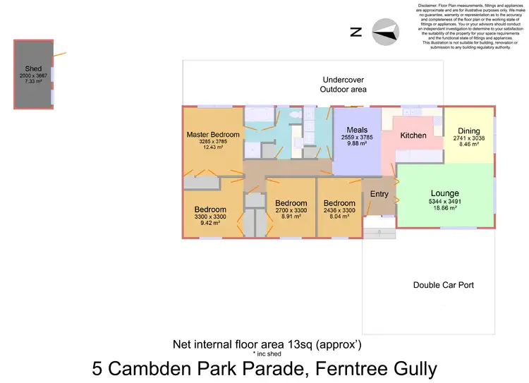 Floorplan of Homely house listing, 5 Cambden Park Parade, Ferntree Gully VIC 3156