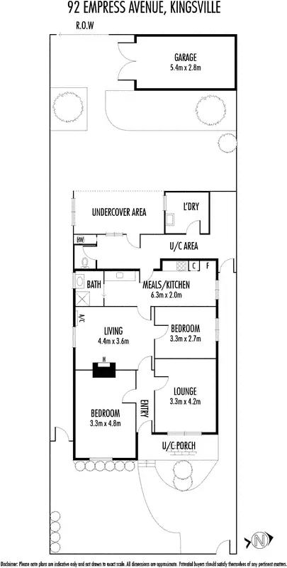 Floorplan of Homely house listing, 92 Empress Avenue, Kingsville VIC 3012