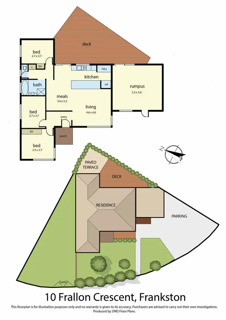 Floorplan of Homely house listing, 10 Frallon Crescent, Frankston VIC 3199