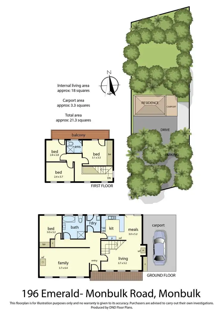 Floorplan of Homely house listing, 196 Emerald-Monbulk Road, Monbulk VIC 3793