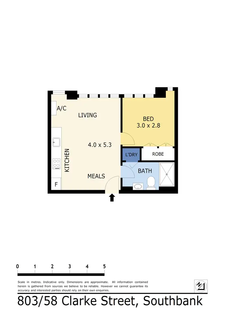 Floorplan of Homely apartment listing, 803/58 Clarke Street, Southbank VIC 3006