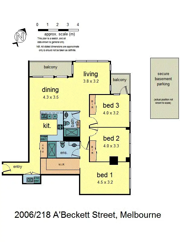 Floorplan of Homely apartment listing, 2006/218 A'Beckett Street, Melbourne VIC 3000