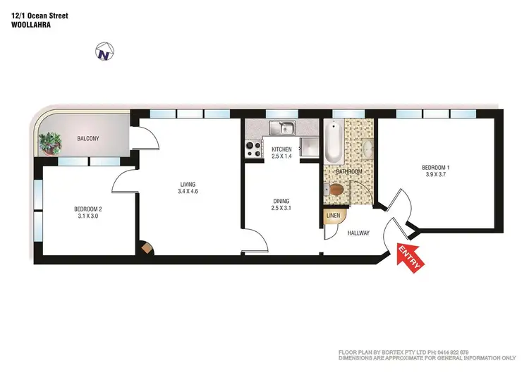 Floorplan of Homely apartment listing, 12/1 Ocean Street, Woollahra NSW 2025