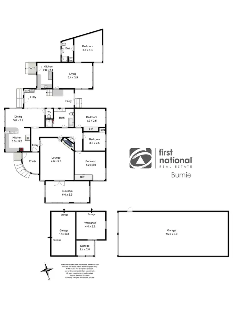 Floorplan of Homely house listing, 14-16 Malunna Crescent, Parklands TAS 7320