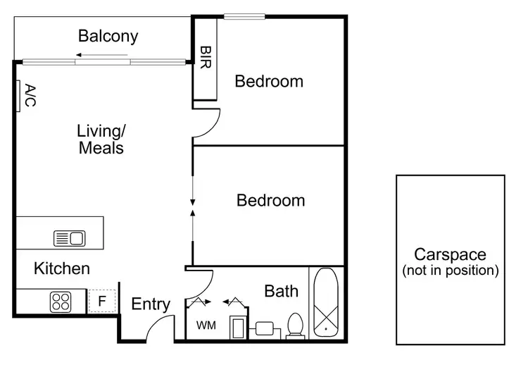 Floorplan of Homely apartment listing, 304/70 Speakmen Street, Kensington VIC 3031