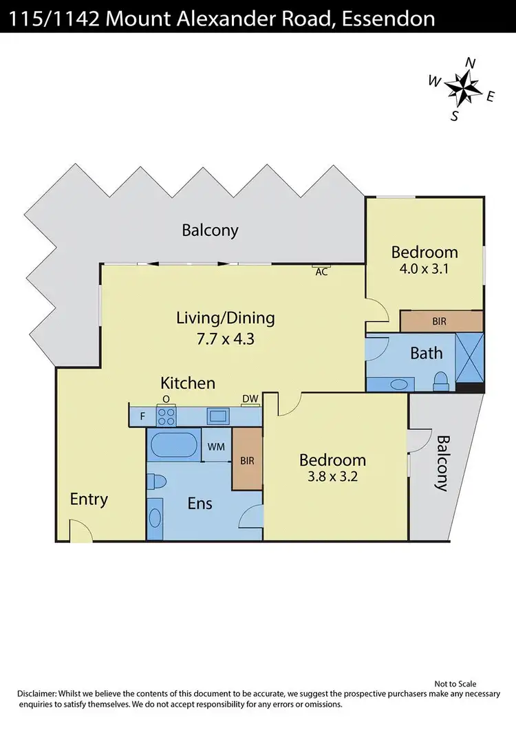Floorplan of Homely apartment listing, 115/1142 Mount Alexander Road, Essendon VIC 3040