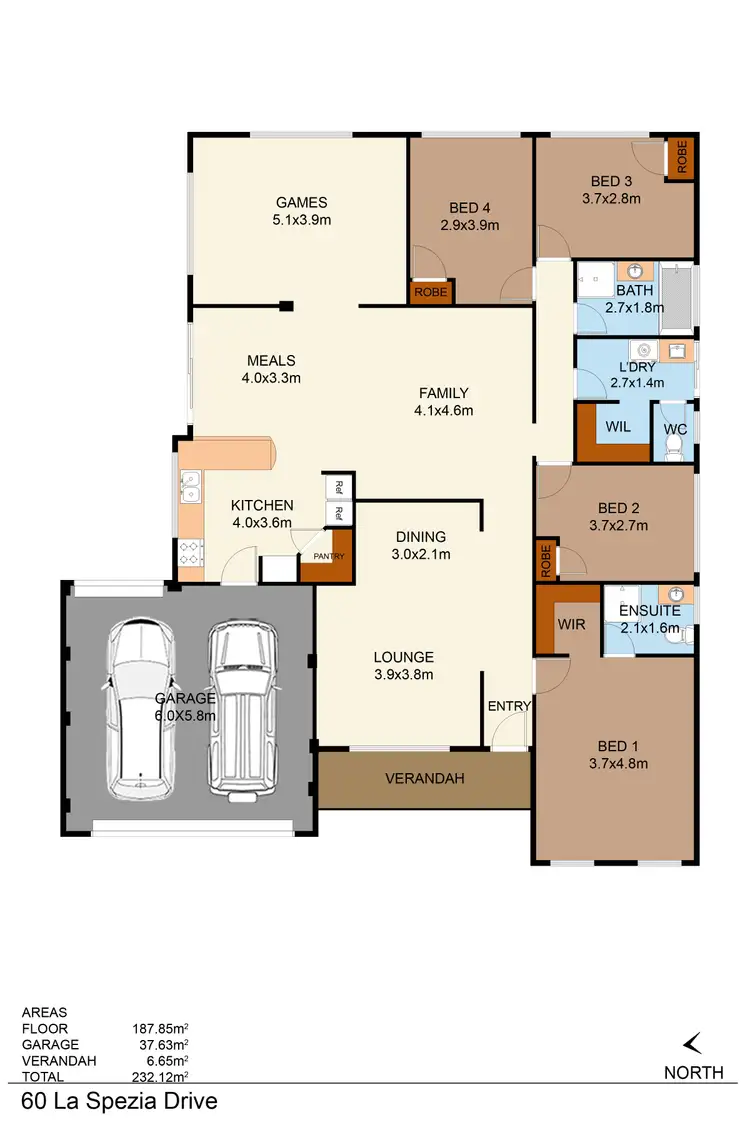 Floorplan of Homely house listing, 60 La Spezia Drive, Secret Harbour WA 6173
