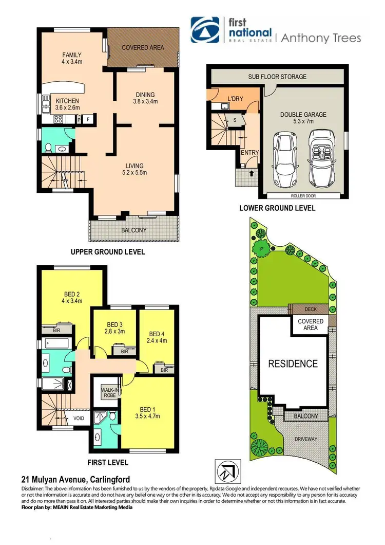 Floorplan of Homely house listing, 21 Mulyan Avenue, Carlingford NSW 2118
