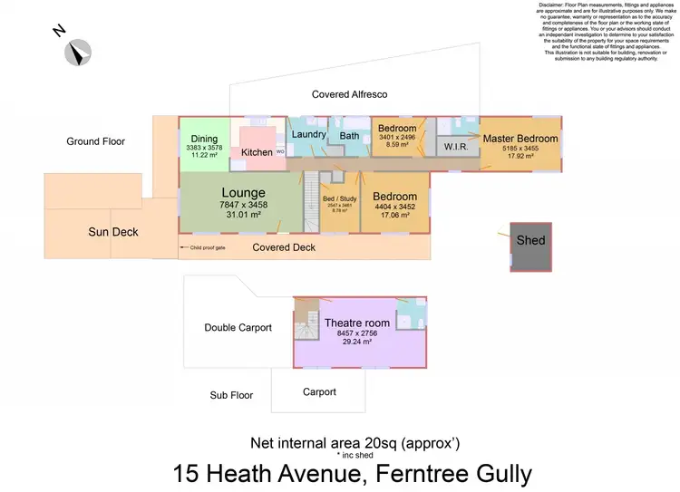 Floorplan of Homely house listing, 15 Heath Avenue, Ferntree Gully VIC 3156