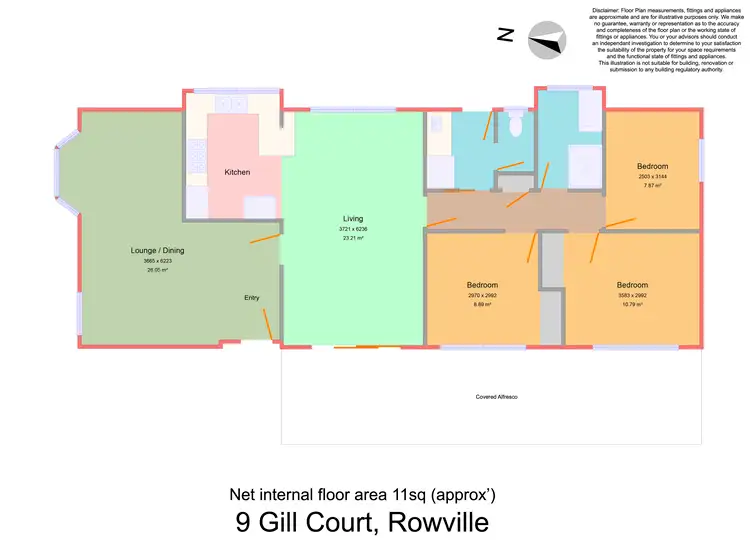 Floorplan of Homely house listing, 9 Gill Court, Rowville VIC 3178