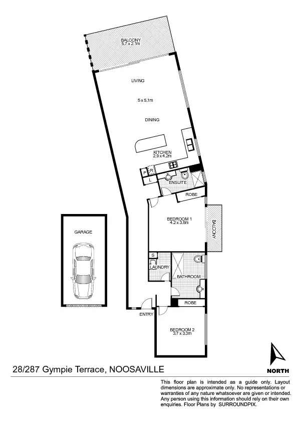 Floorplan of Homely apartment listing, 28/287 Gympie Terrace, Noosaville QLD 4566