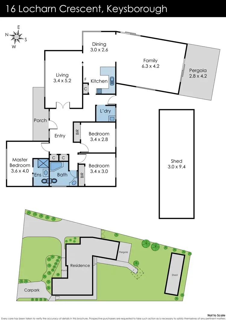 Floorplan of Homely house listing, 16 Locharn Crescent, Keysborough VIC 3173