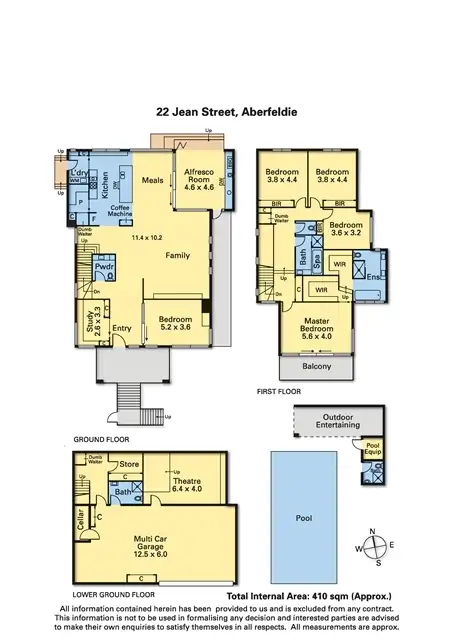Floorplan of Homely house listing, 22 Jean Street, Aberfeldie VIC 3040