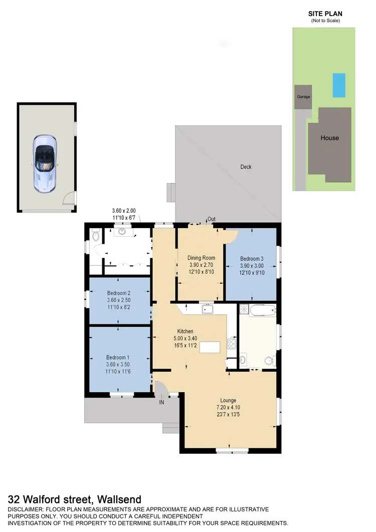 Floorplan of Homely house listing, 32 Walford Street, Wallsend NSW 2287