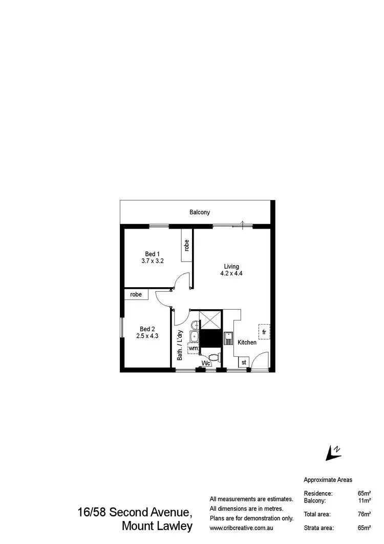 Floorplan of Homely apartment listing, 16/58 Second Avenue, Mount Lawley WA 6050