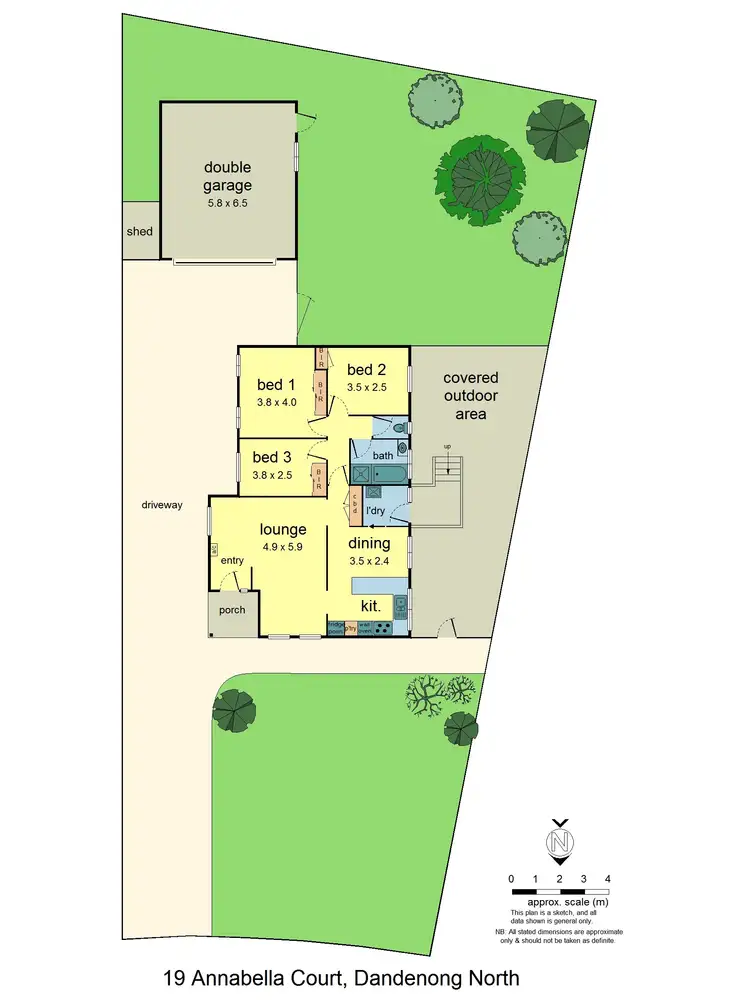 Floorplan of Homely house listing, 19 Annabella Court, Dandenong North VIC 3175
