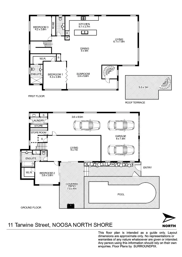 Floorplan of Homely house listing, 11 Tarwine Street, Noosa North Shore QLD 4565