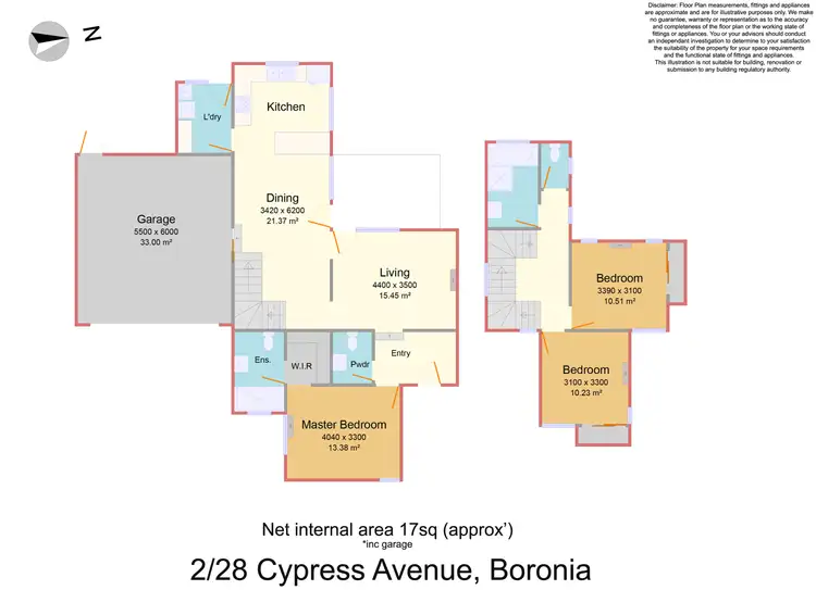 Floorplan of Homely townhouse listing, 2/28 Cypress Avenue, Boronia VIC 3155