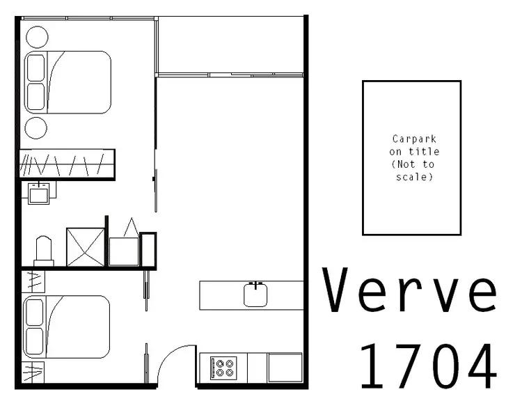 Floorplan of Homely apartment listing, 1704/483 Swanston Street, Melbourne VIC 3000