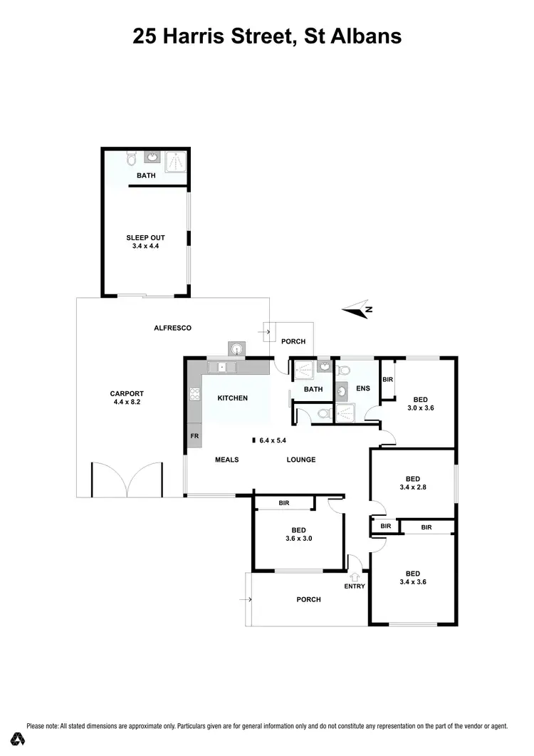 Floorplan of Homely house listing, 25 Harris Street, St Albans VIC 3021