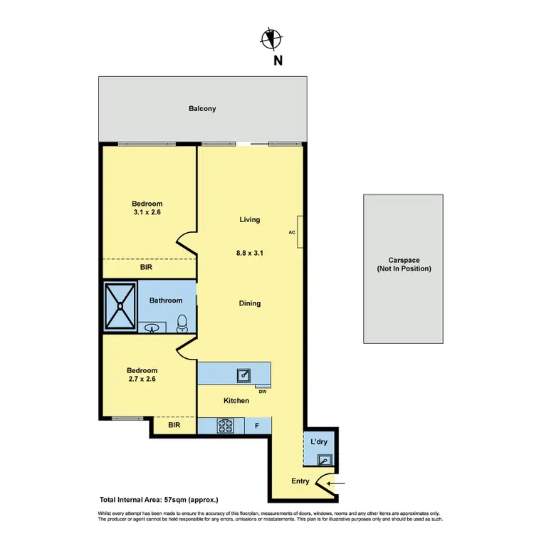 Floorplan of Homely apartment listing, 15/122 Maribyrnong Road, Moonee Ponds VIC 3039