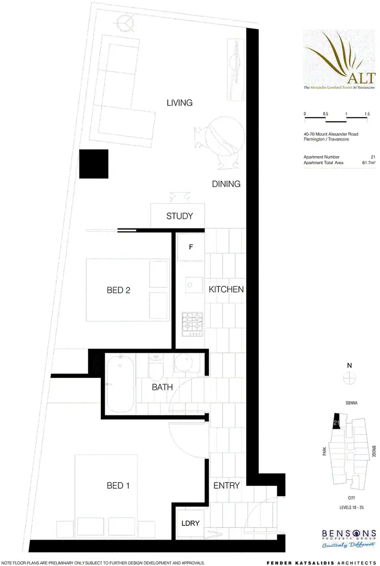 Floorplan of Homely apartment listing, 1321/18 Mount Alexander Road, Travancore VIC 3032