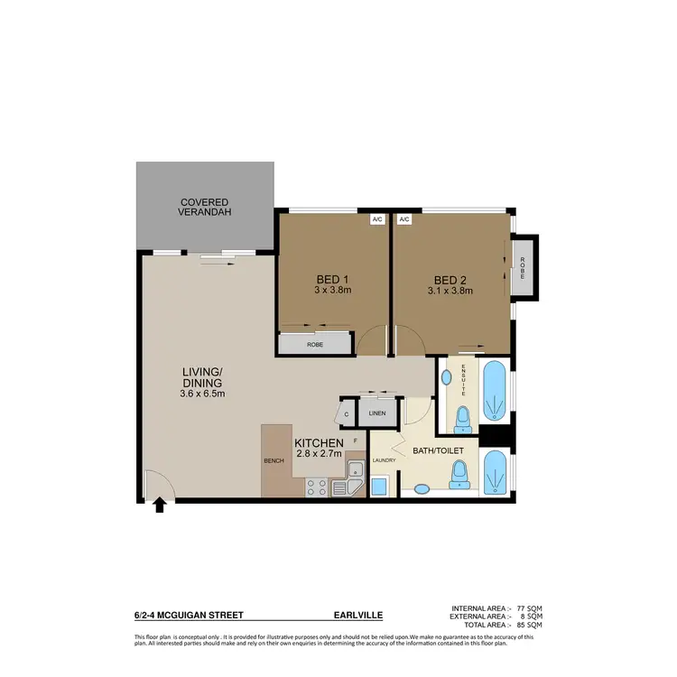 Floorplan of Homely apartment listing, 6/2-4 McGuigan, Earlville QLD 4870