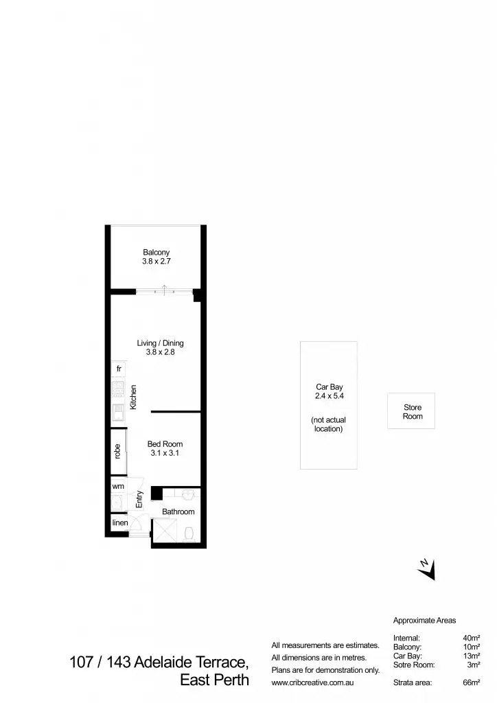 Floorplan of Homely apartment listing, 107/143 Adelaide Terrace, East Perth WA 6004