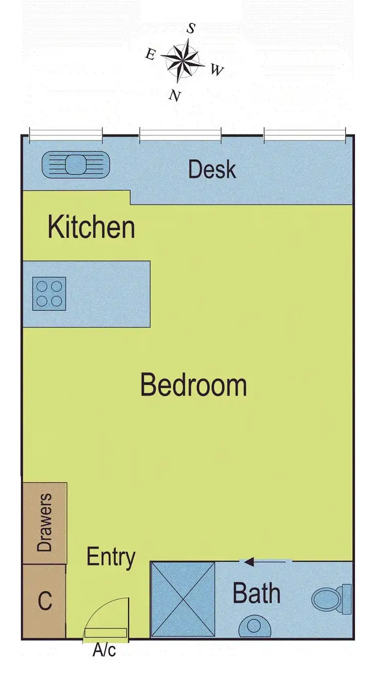 Floorplan of Homely serviced apartment listing, 707/480 Collins Street, Melbourne VIC 3000