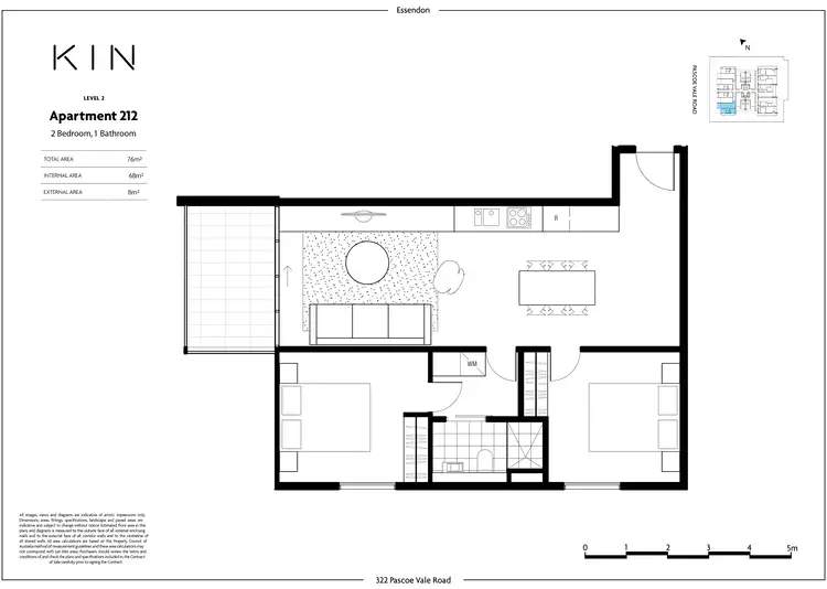 Floorplan of Homely apartment listing, 2-12/324 Pascoe Vale Road, Essendon VIC 3040