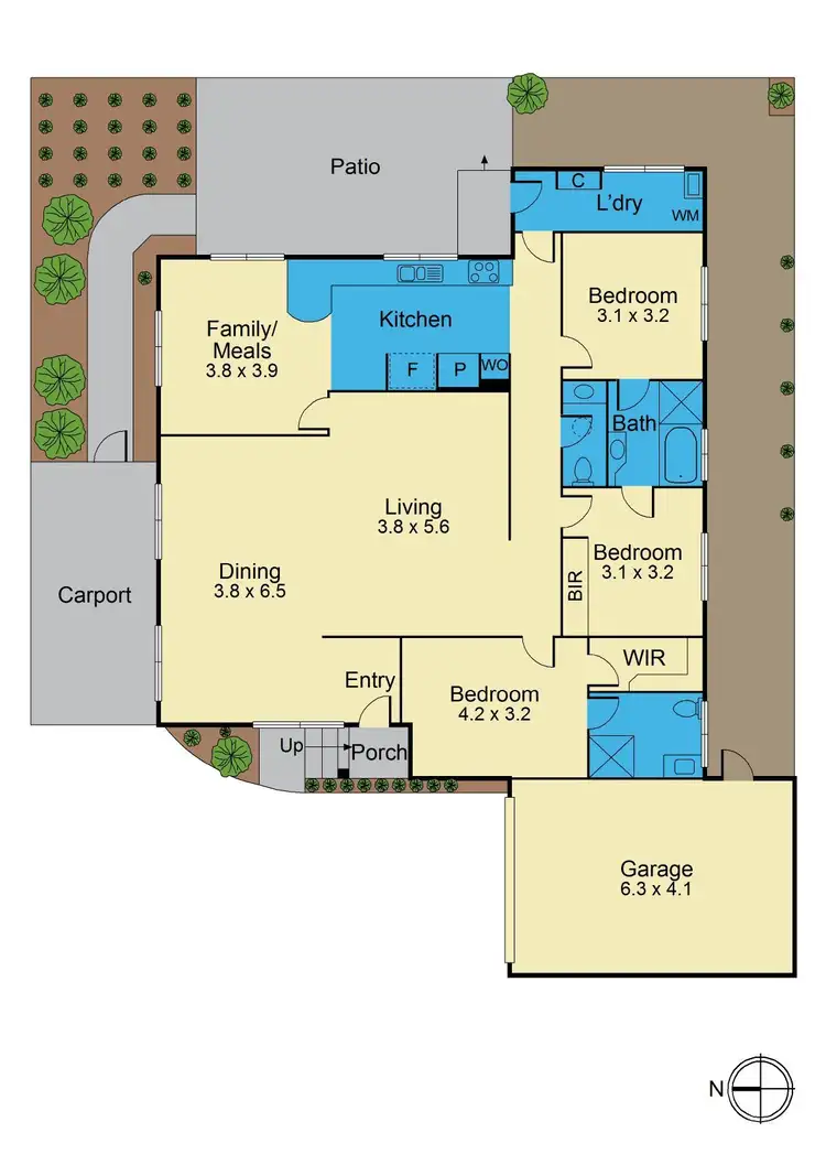 Floorplan of Homely townhouse listing, 2/297 Springvale Road, Forest Hill VIC 3131