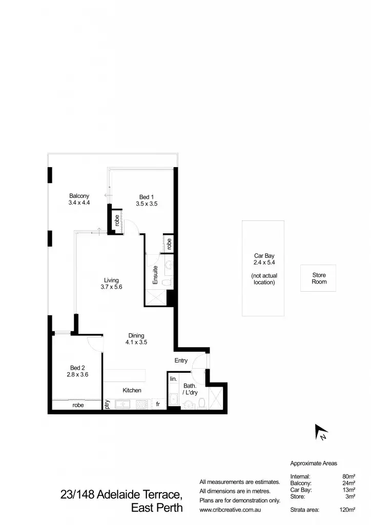 Floorplan of Homely apartment listing, 23/148 Adelaide Terrace, East Perth WA 6004