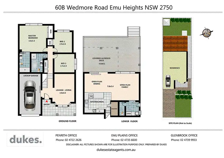 Floorplan of Homely semi-detached listing, 60B Wedmore Road, Emu Heights NSW 2750
