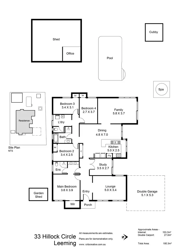 Floorplan of Homely house listing, 33 Hillock Circle, Leeming WA 6149