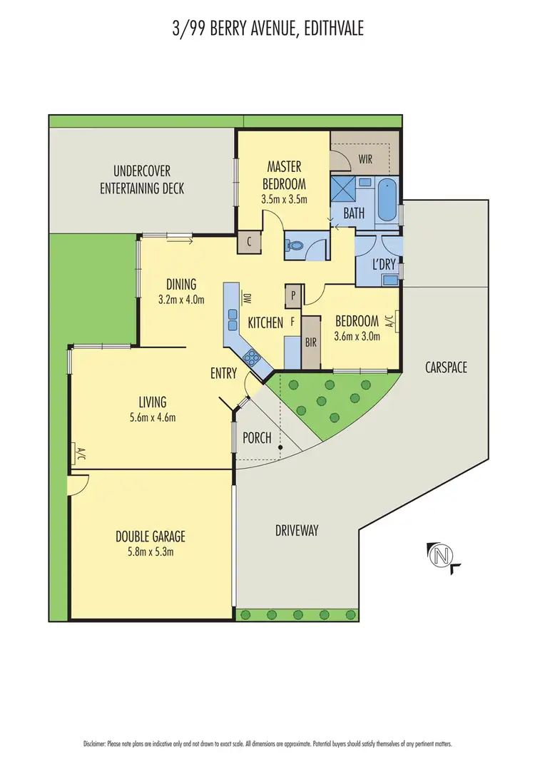 Floorplan of Homely unit listing, 3/99 Berry Avenue, Edithvale VIC 3196