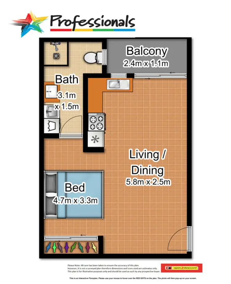 Floorplan of Homely studio listing, 7/58 Woodward Street, Edge Hill QLD 4870