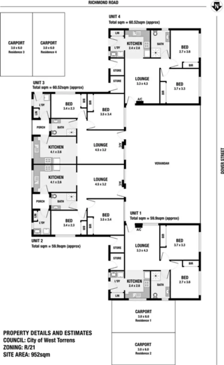 Floorplan of Homely unit listing, 4/287 Richmond (crn Dover St ), West Richmond SA 5033