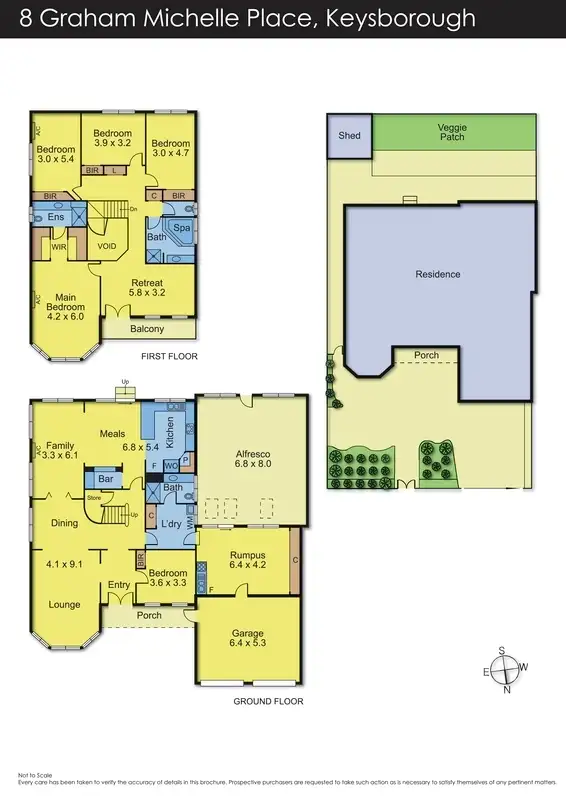 Floorplan of Homely house listing, 8 Graham-Michele Place, Keysborough VIC 3173