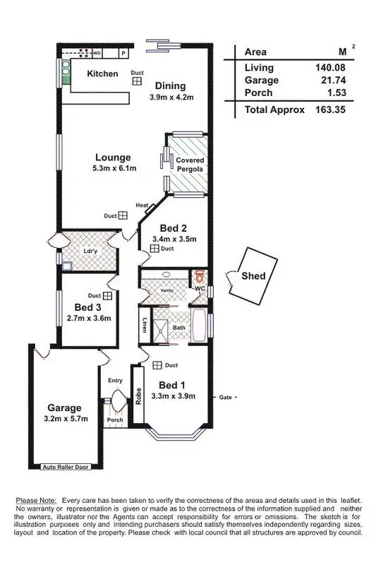 Floorplan of Homely semi-detached listing, 6B ASHINGTON Court, Findon SA 5023