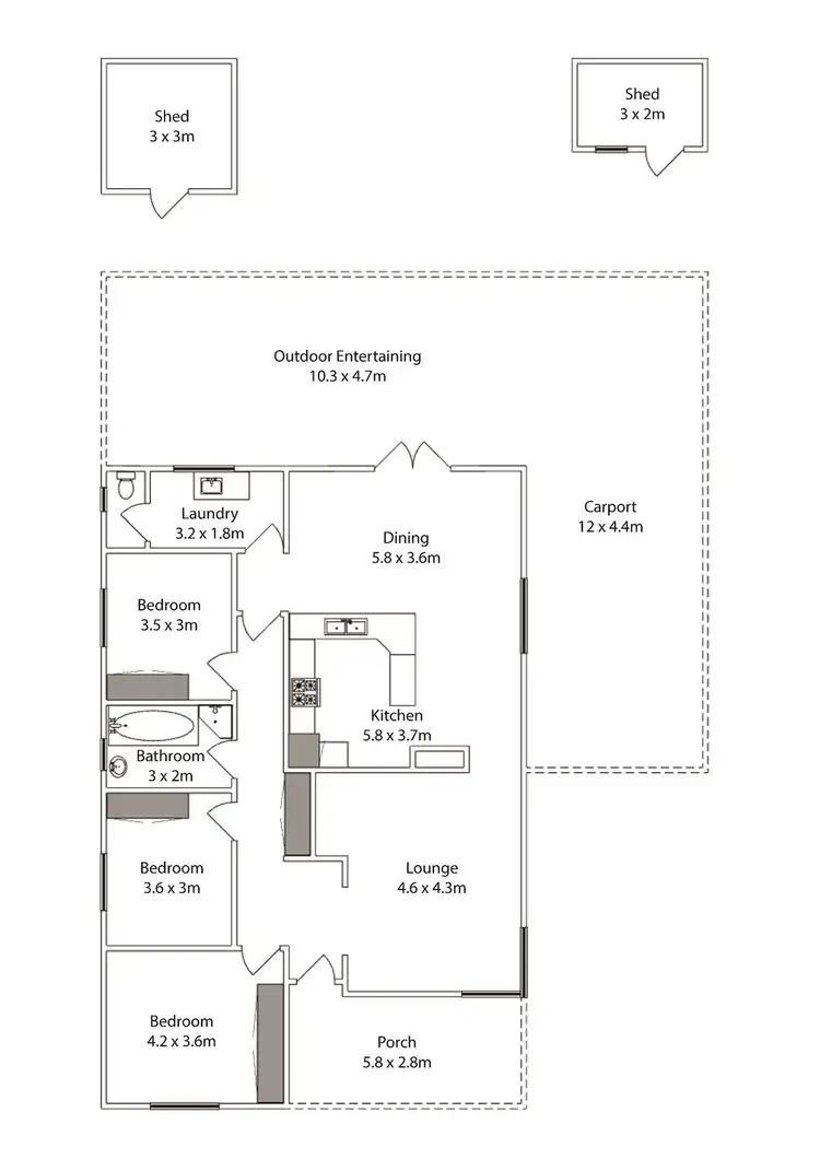 Floorplan of Homely house listing, 7 Mary Avenue, Mildura VIC 3500