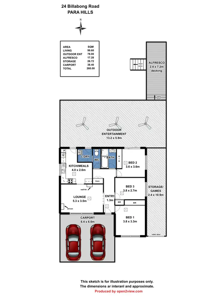 Floorplan of Homely house listing, 24 Billabong Road, Para Hills SA 5096