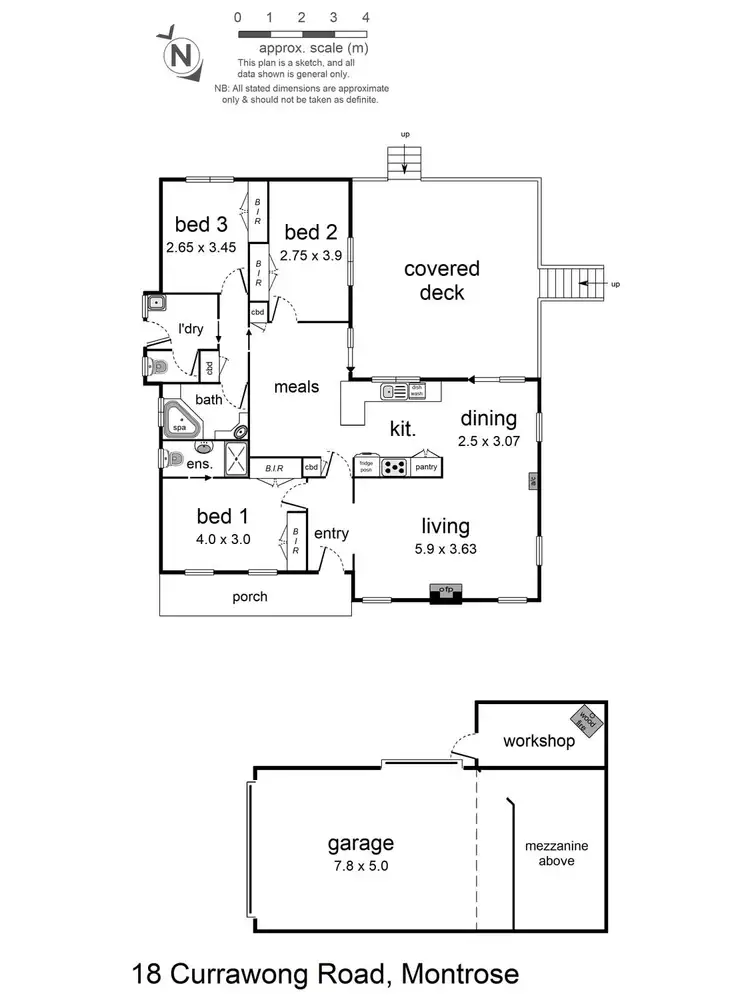 Floorplan of Homely house listing, 18 Currawong Road, Montrose VIC 3765