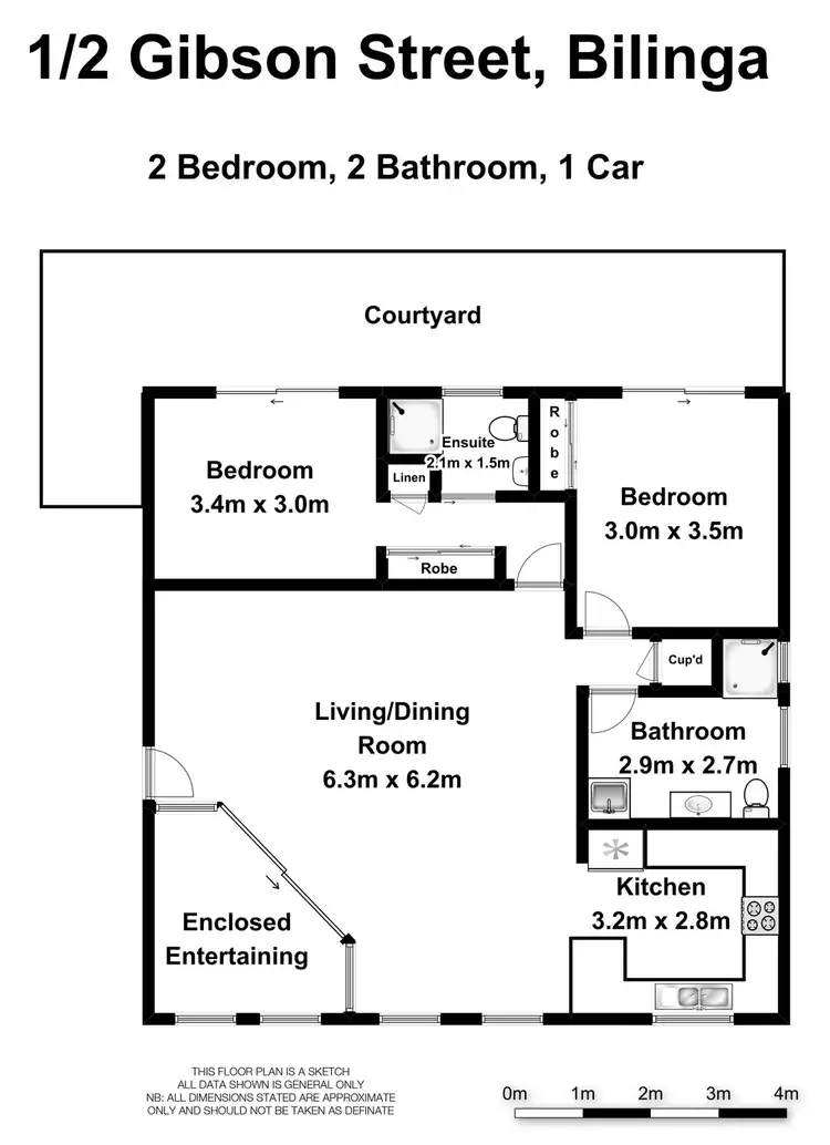 Floorplan of Homely unit listing, 1/2 Gibson Street, Bilinga QLD 4225
