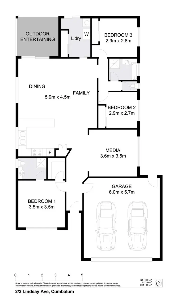Floorplan of Homely house listing, 2/2 Lindsay Avenue, Cumbalum NSW 2478